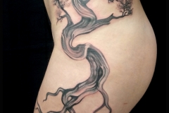 tree tattoo dotwork