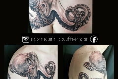 Tatouage poulpe Octopus tattoo