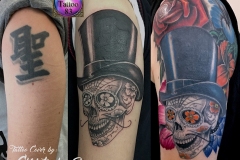 tattoo-cover-skull-and-flowers