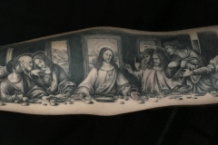 Religious tattoo cène